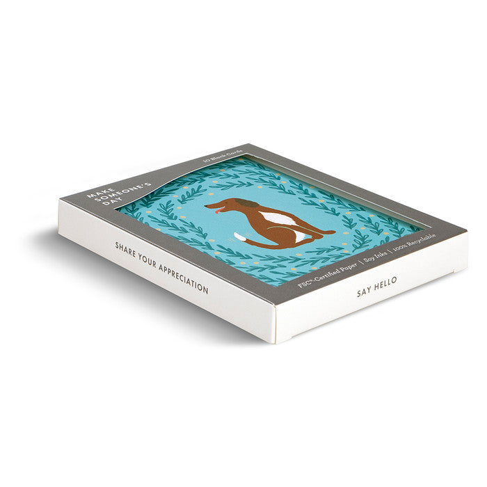 Playful Pup Boxed Blank Note Cards