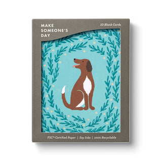 Playful Pup Boxed Blank Note Cards