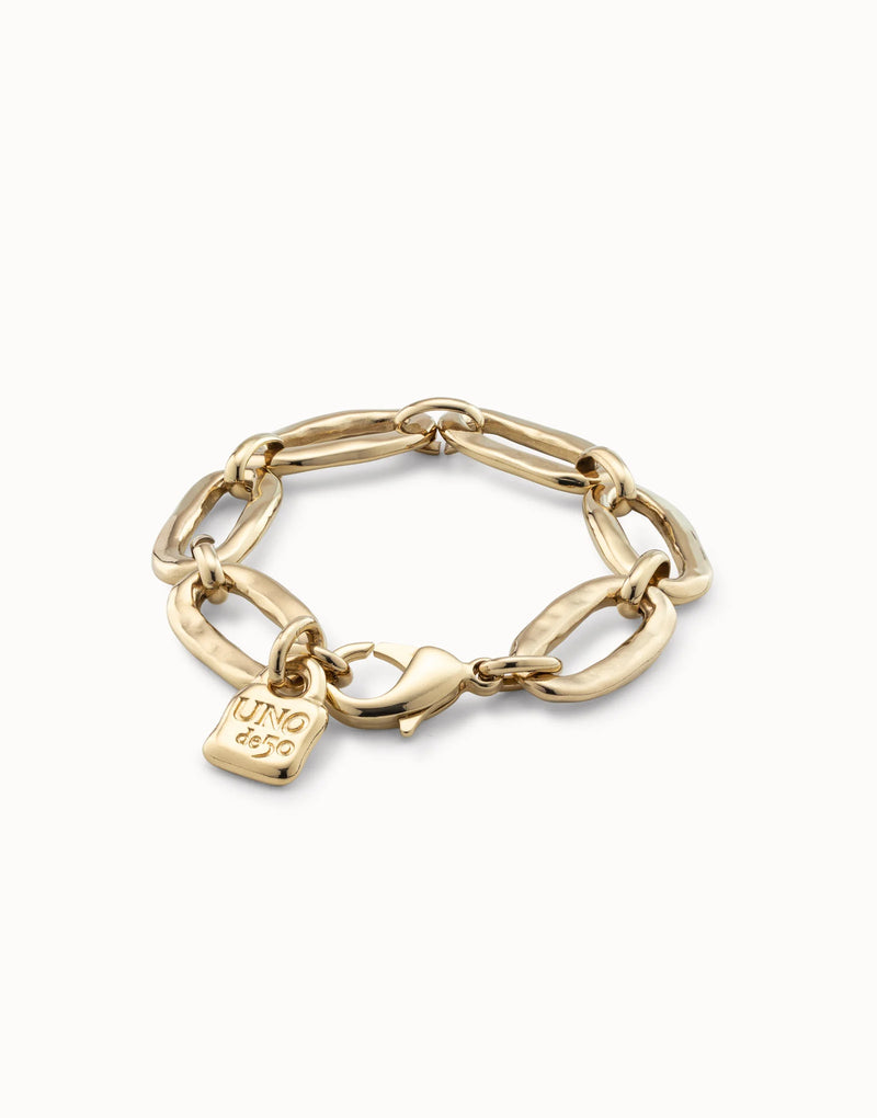 UNOde50 Oval link chain bracelet - Gold