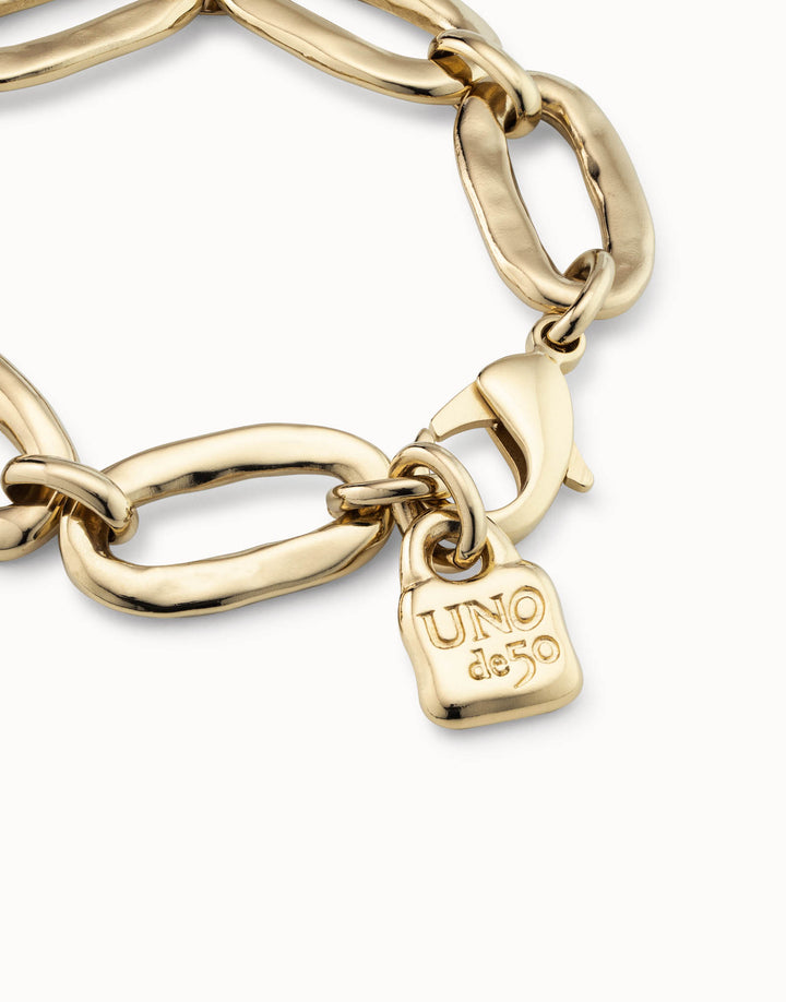 UNOde50 Oval link chain bracelet - Gold