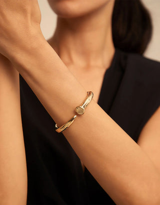 UNOde50 Nail shaped bangle bracelet - Gold