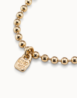 UNOde50 Beaded charm bracelet - Gold