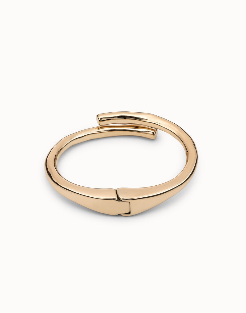 UNOde50 Tubular shaped bangle bracelet - Gold