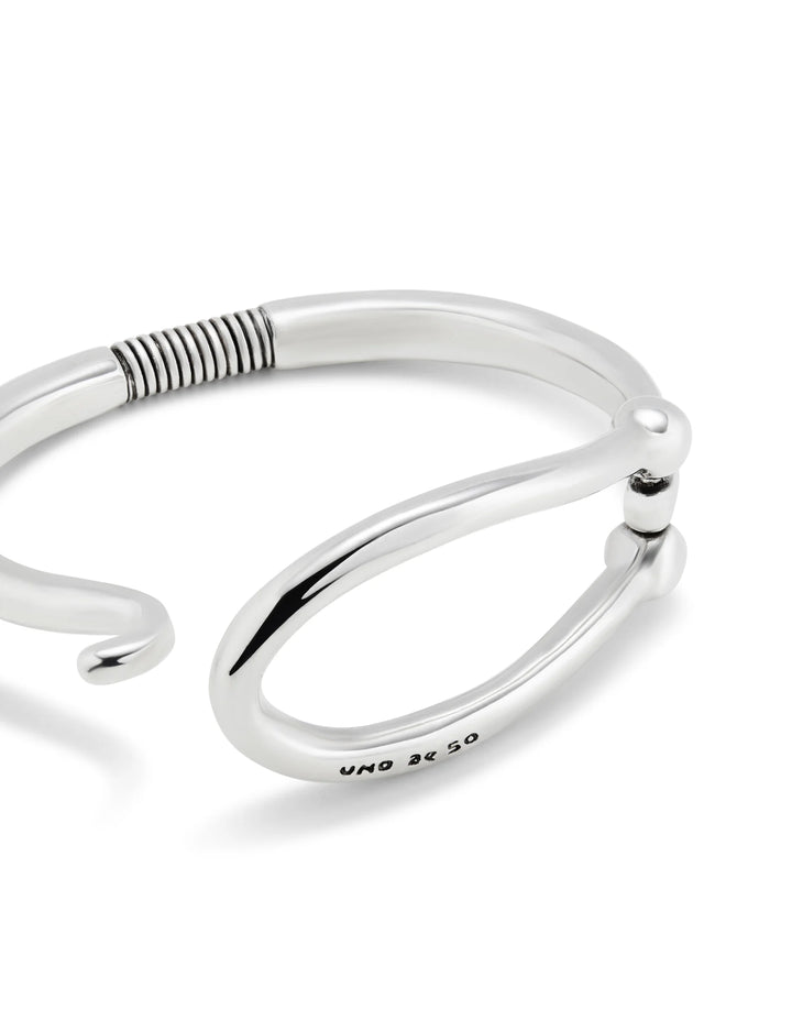 UNOde50 Bangle bracelet with large link - Sterling SIlver