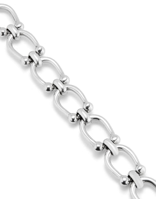 UNODE50 Medium oval link chain bracelet - Silver