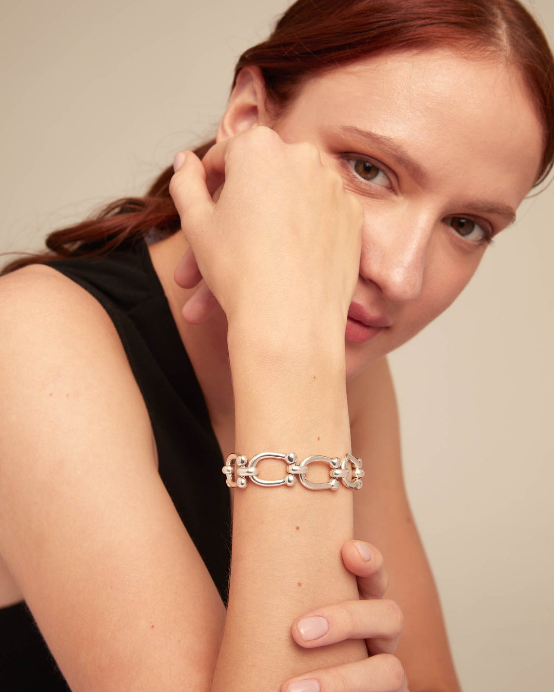 UNODE50 Medium oval link chain bracelet - Silver