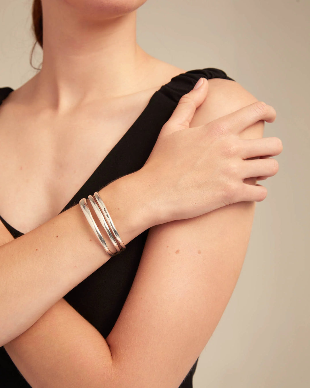 UNOde50 Triple strand cuff bracelet - Sterling Silver