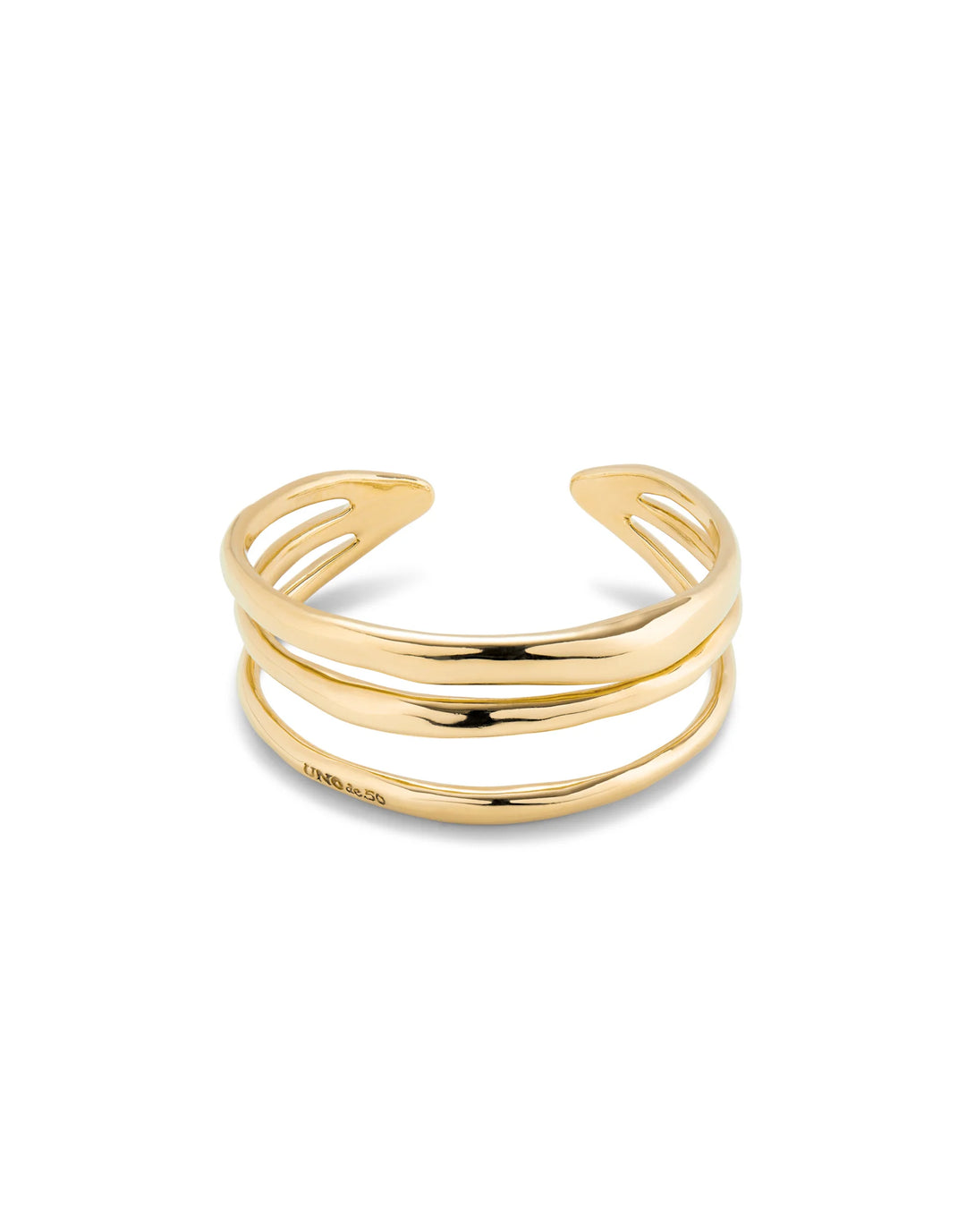 UNOde50 Triple strand cuff bracelet - Gold