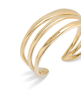 UNOde50 Triple strand cuff bracelet - Gold