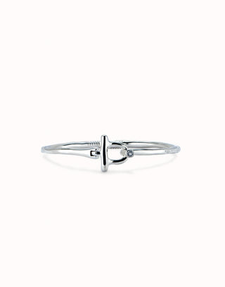 UNOde50 Bangle bracelet with white topaz - Sterling Silver