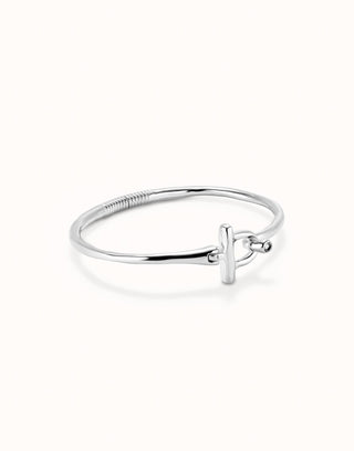 UNOde50 Bangle bracelet with white topaz - Sterling Silver