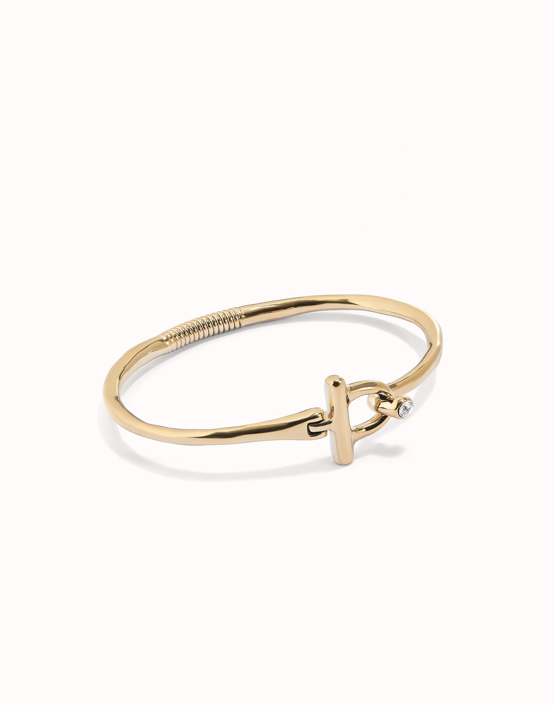 UNOde50 Bangle bracelet with white topaz - Gold