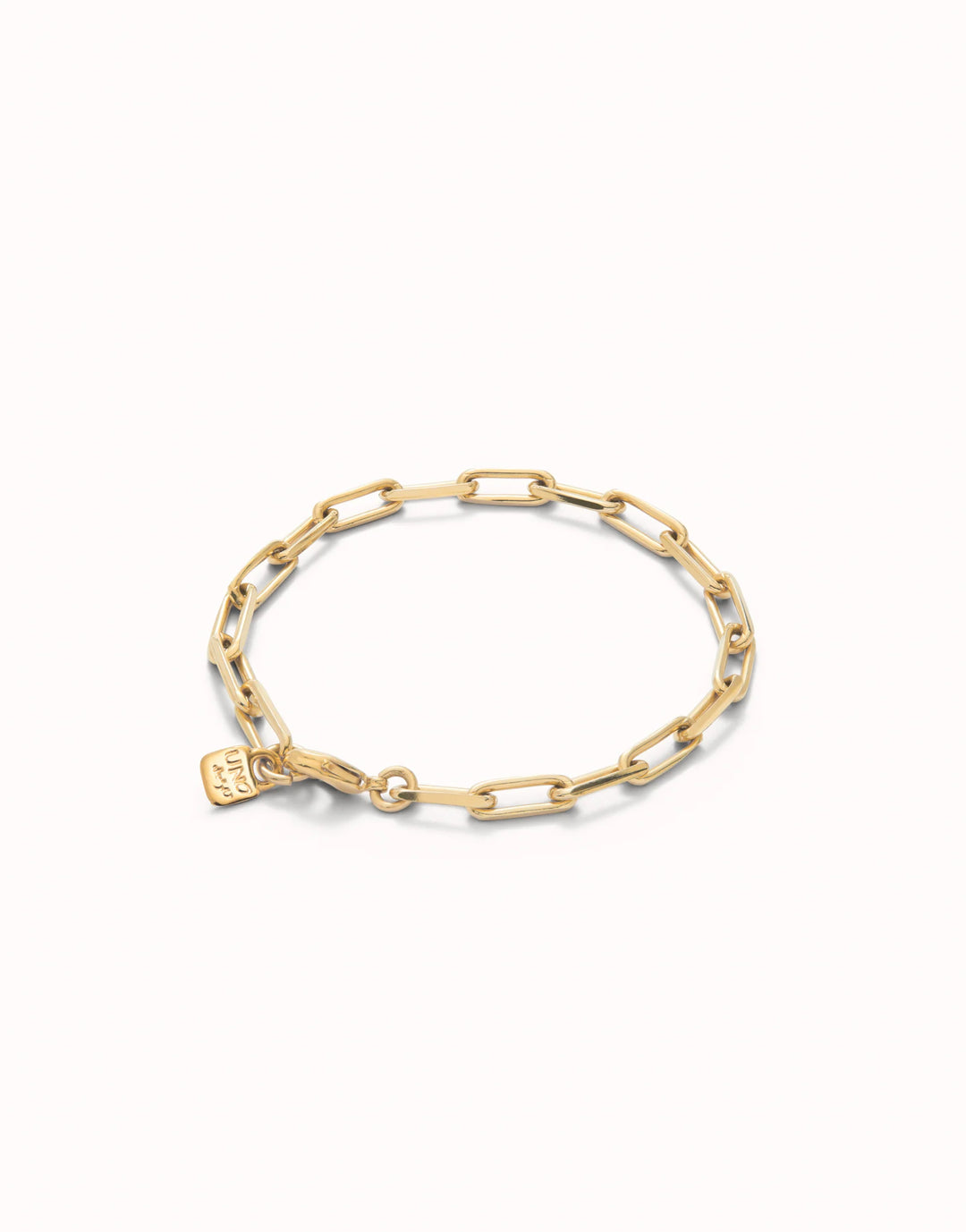 UNODE50 Bracelet Rectangular link chain bracelet - Gold