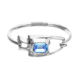 UNODE50 Bracelet Sterling silver with Blue Faceted Crystal