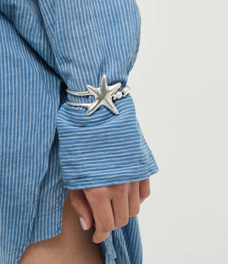 UNODE50 Bracelet Orion Bracelet with pearls and starfish Silver