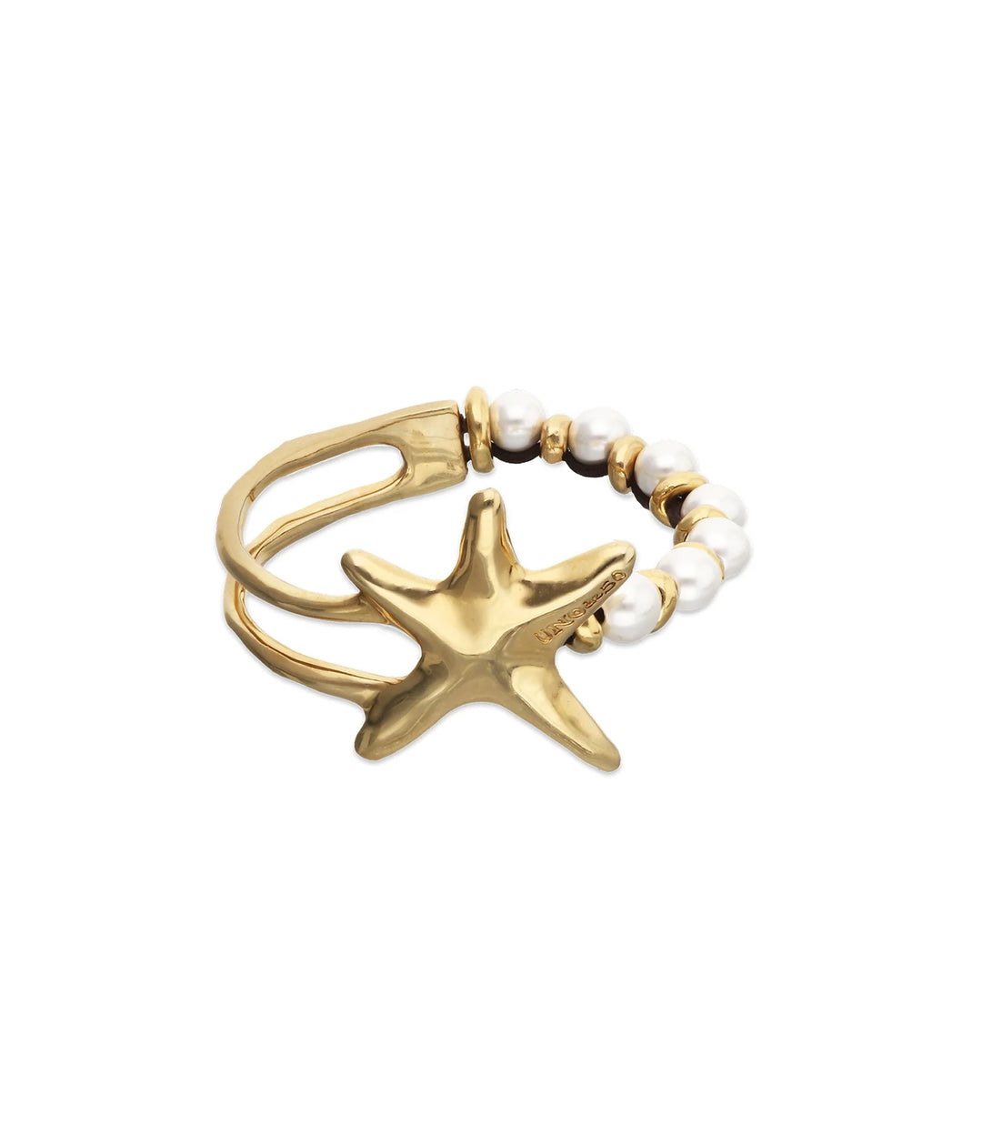 UNODE50 Bracelet Orion Bracelet with pearls and starfish Gold
