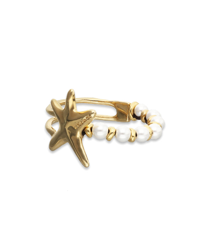 UNODE50 Bracelet Orion Bracelet with pearls and starfish Gold