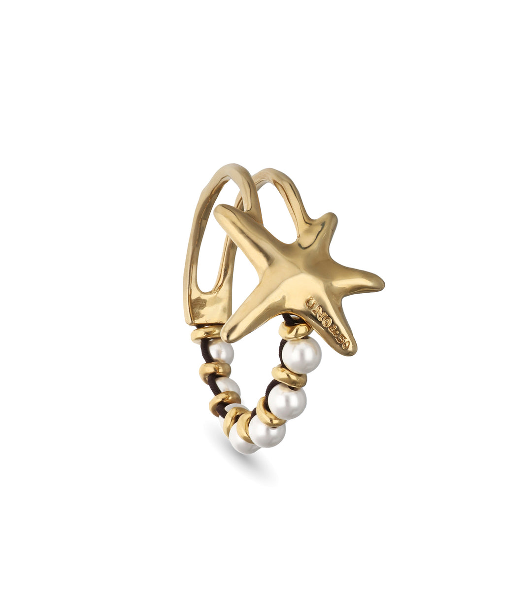 UNODE50 Bracelet Orion Bracelet with pearls and starfish Gold