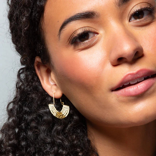 Scout - Chromacolor Miyuki U-Hoop Earring - Blush/Gold