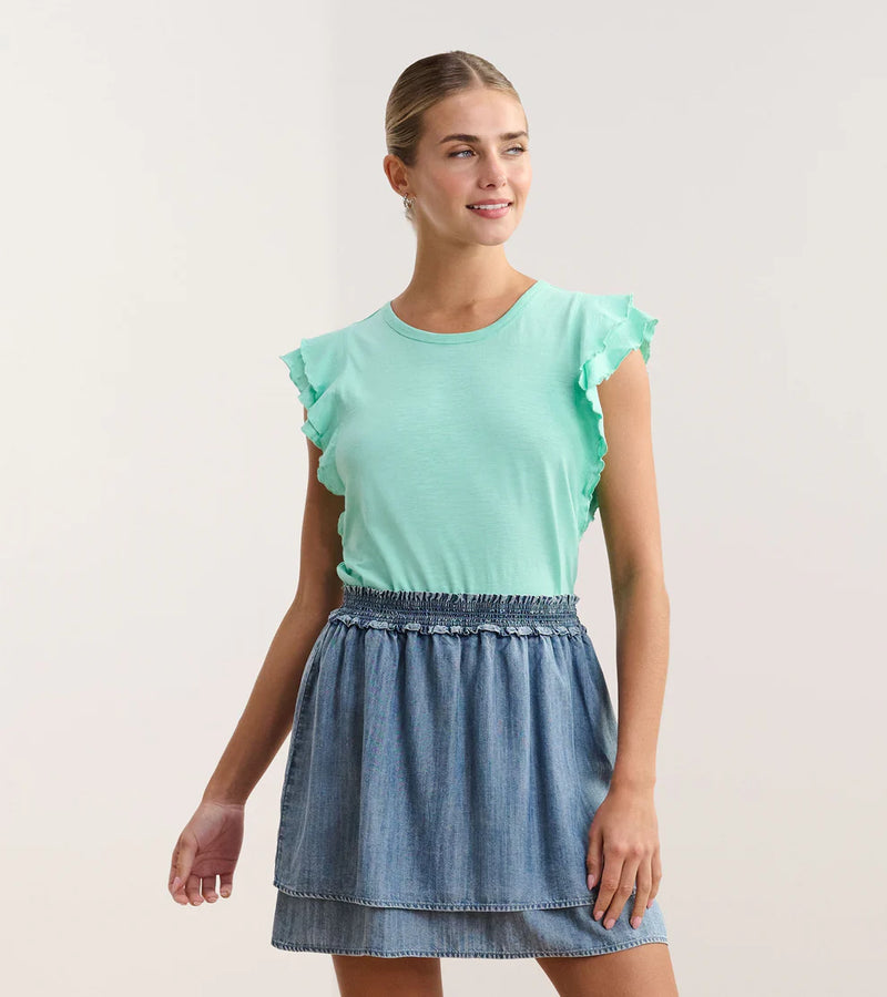 Hatley Layered Sleeve Tank - Beveled Glass