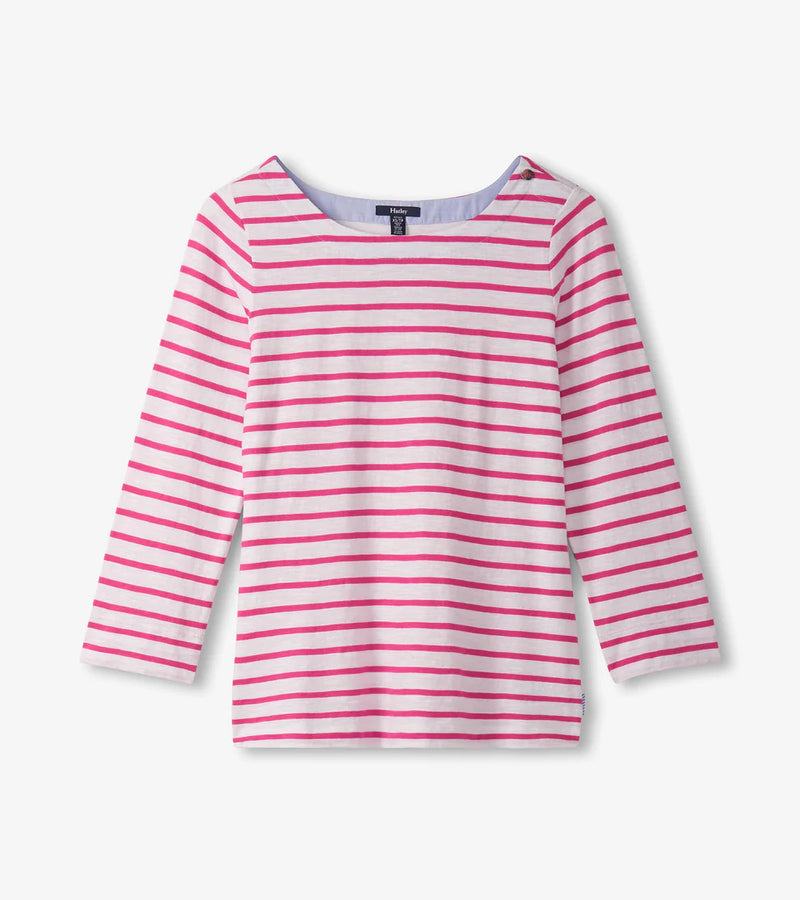 Hatley Button Breton - Fuchsia Stripes