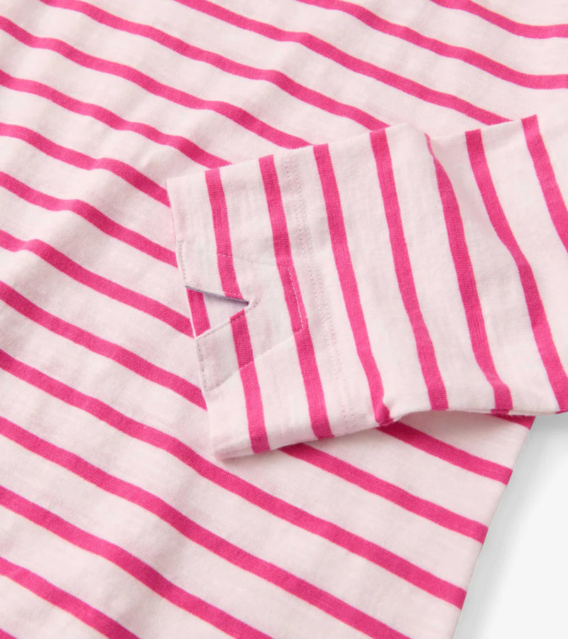 Hatley Button Breton - Fuchsia Stripes