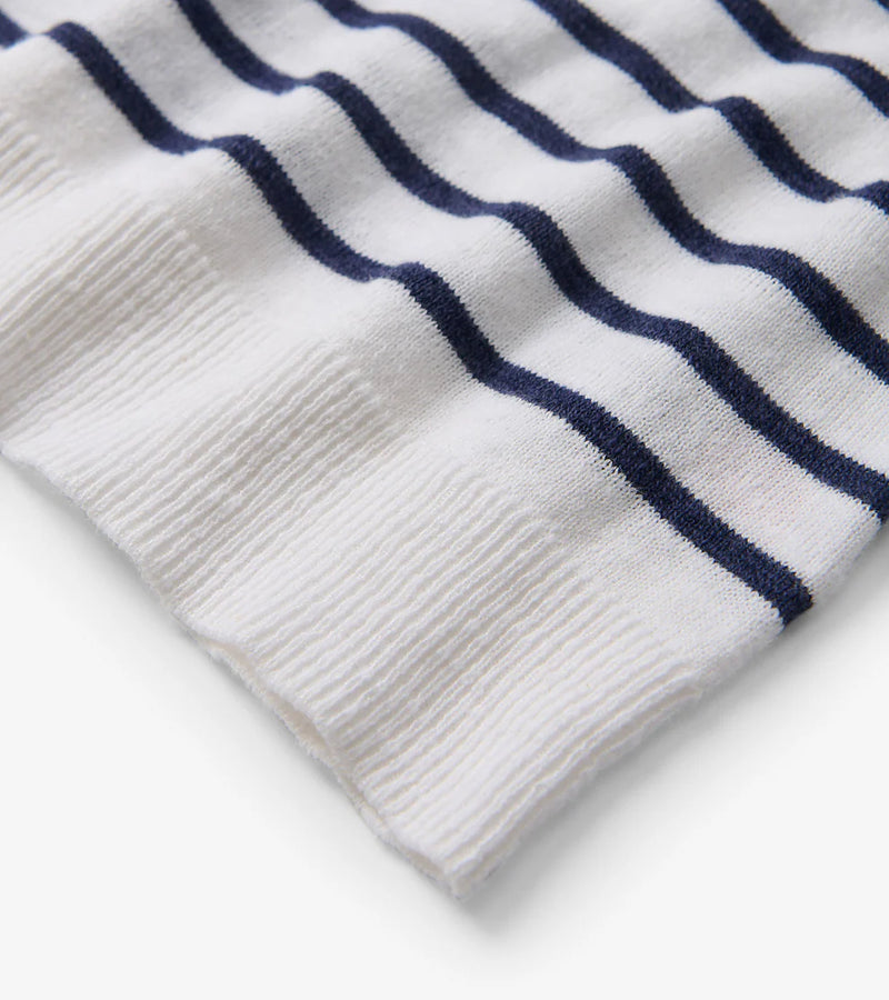 Hatley Simone Knit Tee - Navy and White Stripes