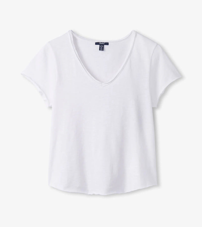 Hatley Sadie V-Neck Tee - White