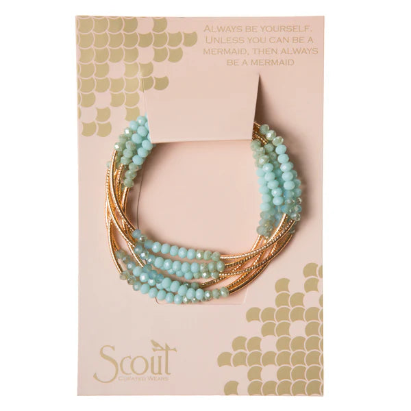 Stone Scout Wrap Necklace/Bracelet : Turquoise Combo/Gold