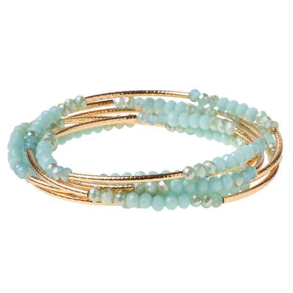 Stone Scout Wrap Necklace/Bracelet : Turquoise Combo/Gold