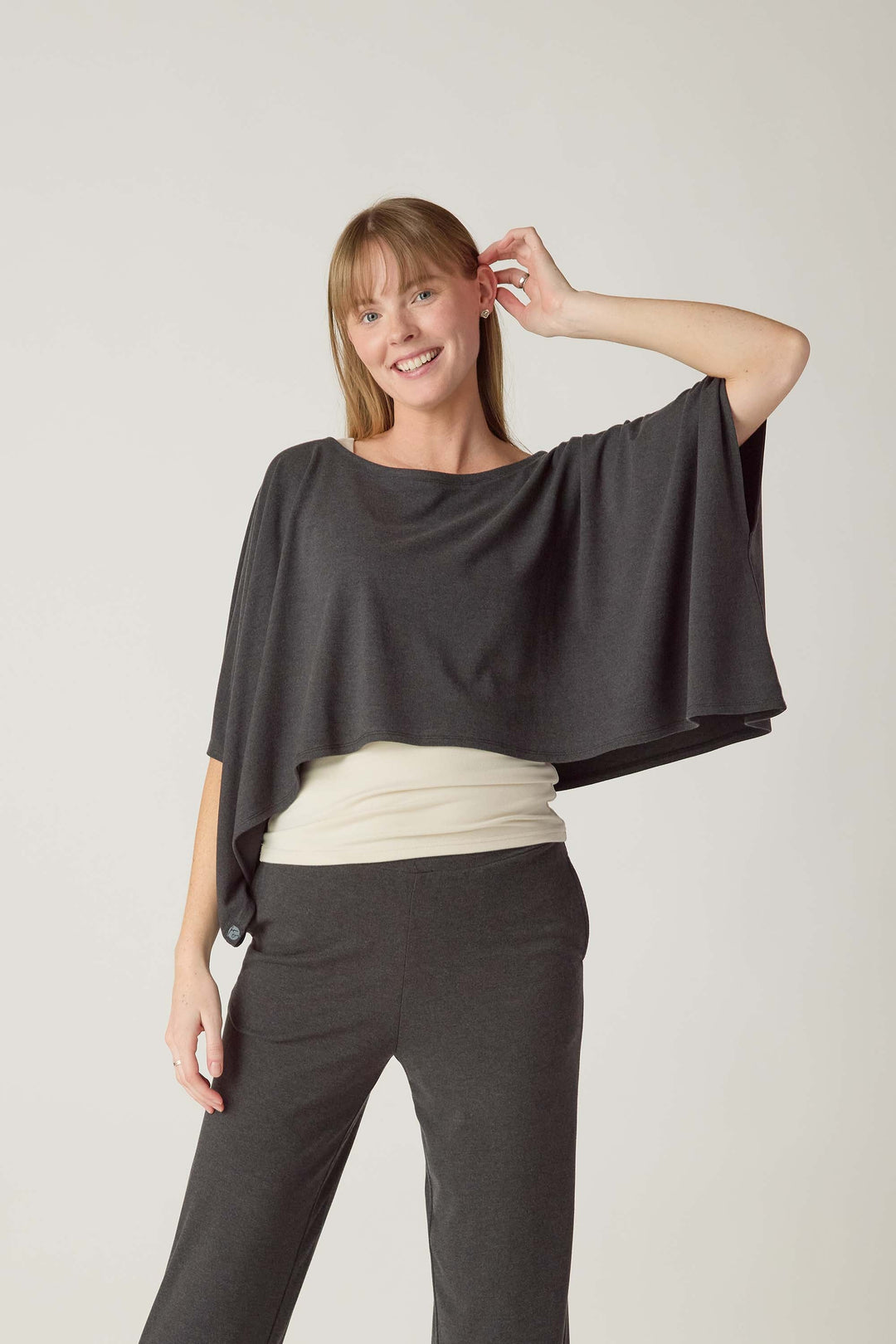 Faceplant Dreams Soft Shrug Shirt - Charcoal
