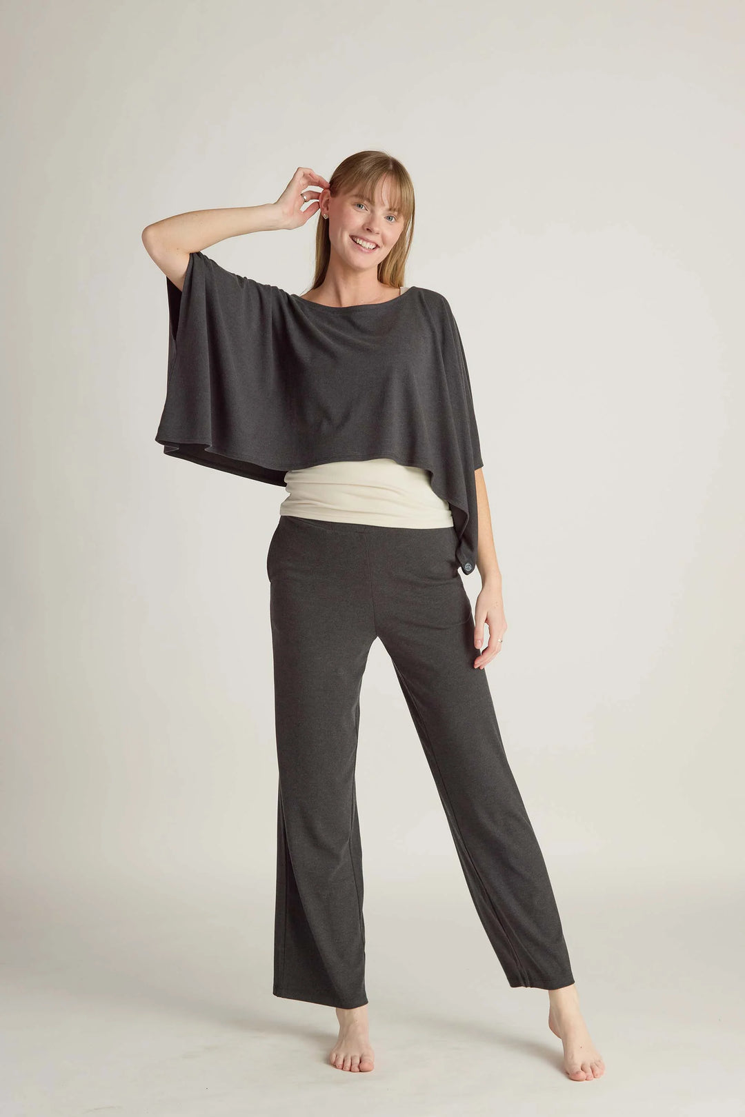 Faceplant Dreams Soft Shrug Shirt - Charcoal