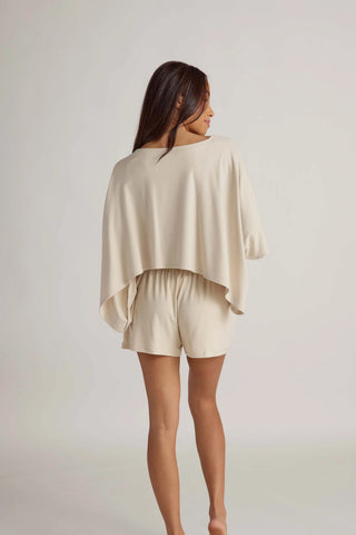 Faceplant Dreams Soft Shrug Shirt - Oatmeal