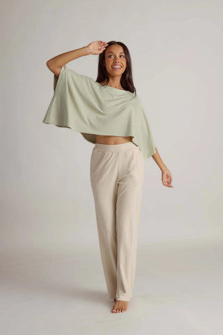 Faceplant Dreams Soft Shrug Shirt - Sage
