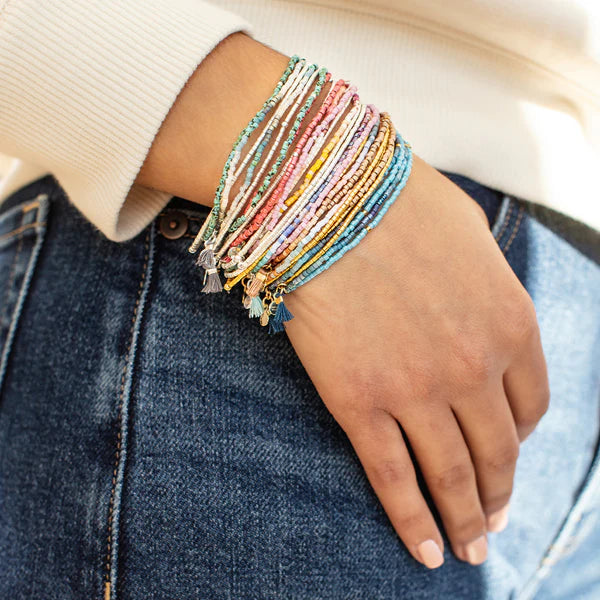 Scout Chromacolor Miyuki Bracelet Trio - Turquoise Multi/Silver
