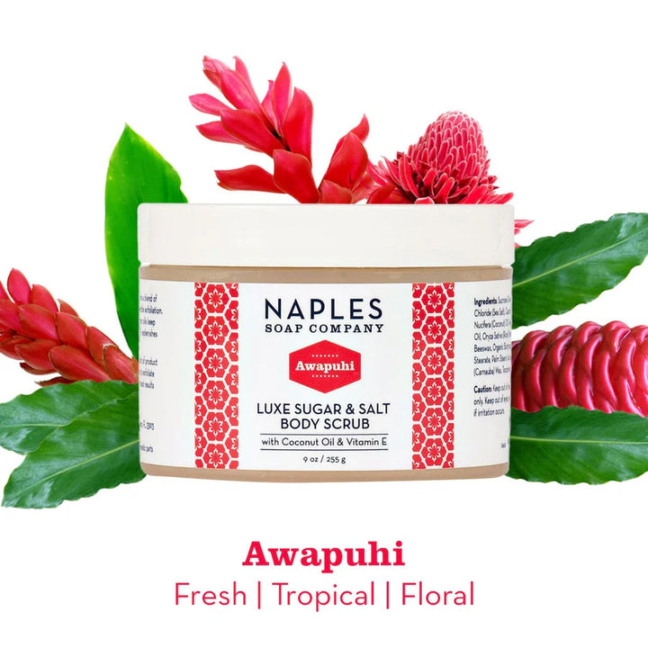Naples Soap Co Awapuhi Luxe Sugar &amp; Salt Body Scrub 9 oz