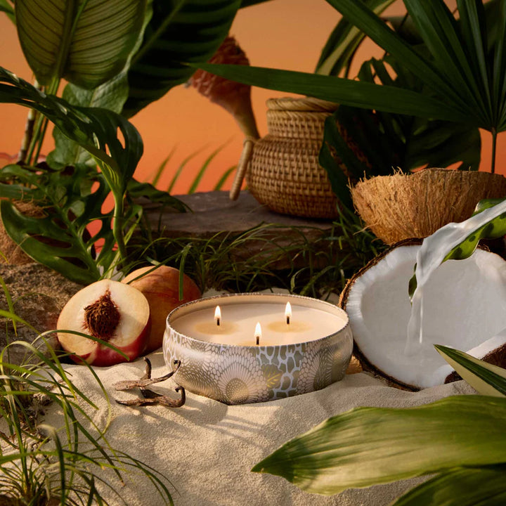 Voluspa - Tahitian Coconut Vanilla 3-Wick Candle Tin