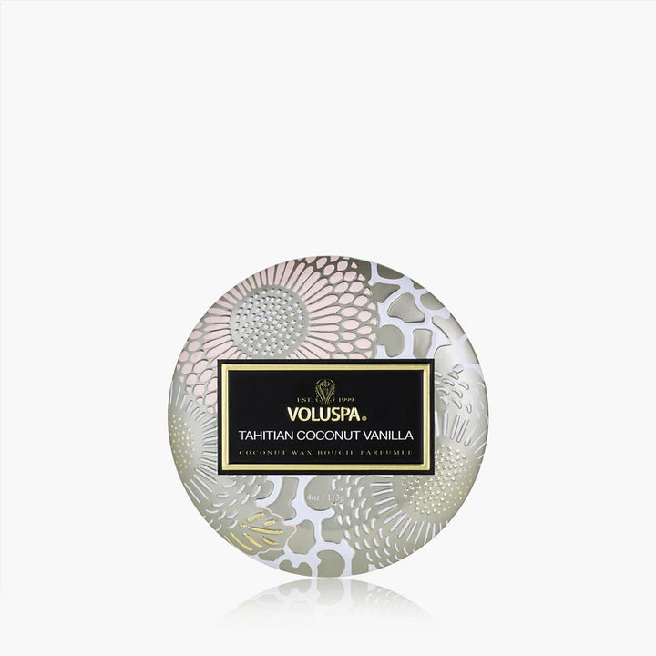 Voluspa - Tahitian Coconut Vanilla Mini Tin Candle