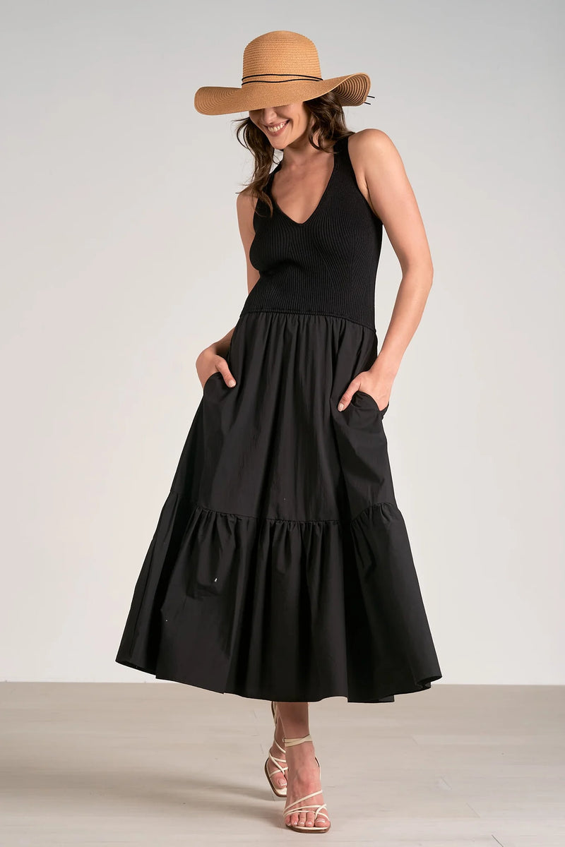 Rhodes Midi Dress - Black