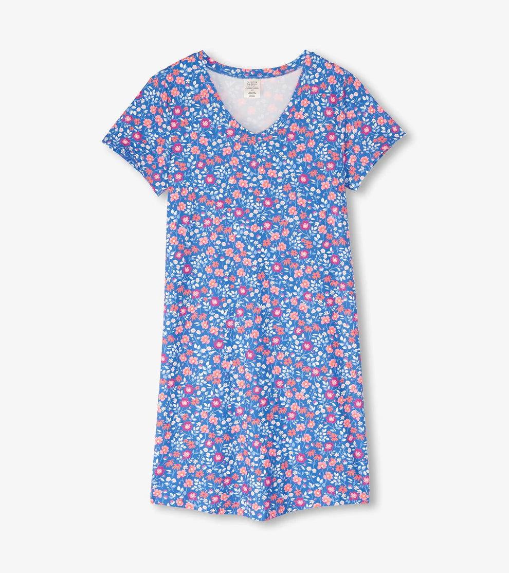 FINAL SALE Capelton Road Garden Flowers Short Sleeve Night Dress in a Bag