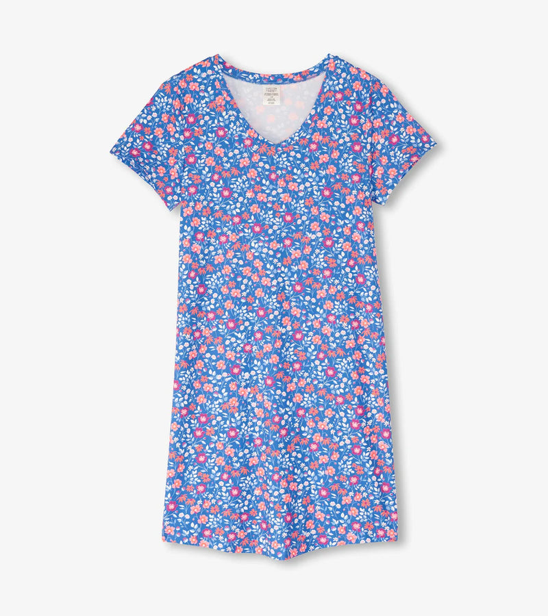 Capelton Road Garden Flowers Short Sleeve Night Dress in a Bag