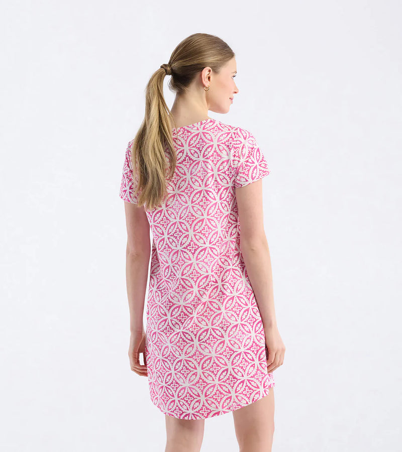 Capelton Road Pink Lotus Mandala Short Sleeve Night Dress in a Bag