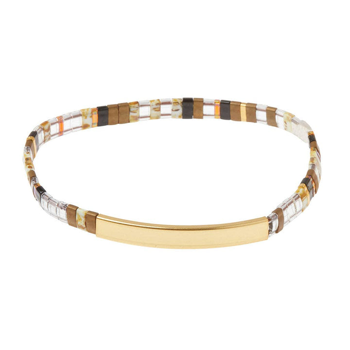 Good Karma Miyuki Bracelet | Sparkle &amp; Shine - Topaz/Gold