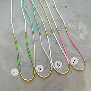 Lithe Beaded Necklace - Choose  your color
