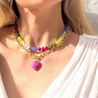 Boardwalk Stone Candy Beaded Necklace