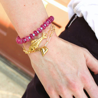 Willow Beaded Stone Candy Bracelet - Trendy Fall Jewelry