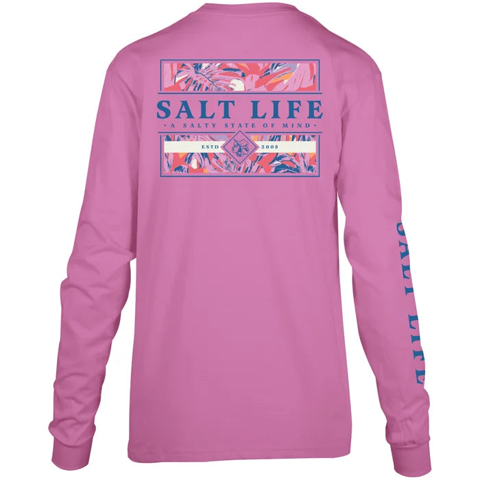 Salt Life Lounging Hibiscus Long Sleeve Unisex Tee SLJ10827