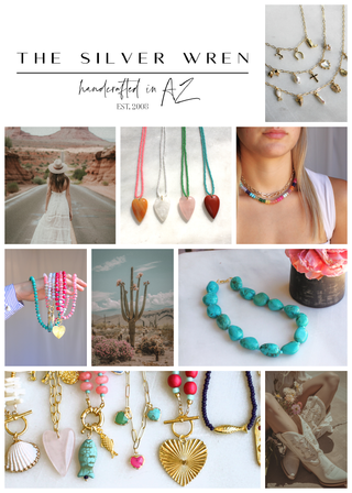 Canyon Water Turquoise Necklace, Handmade, Women-owned