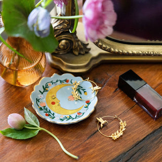 Scout Jewelry Dish & Stud Earring Set - Flower Moon/Blue