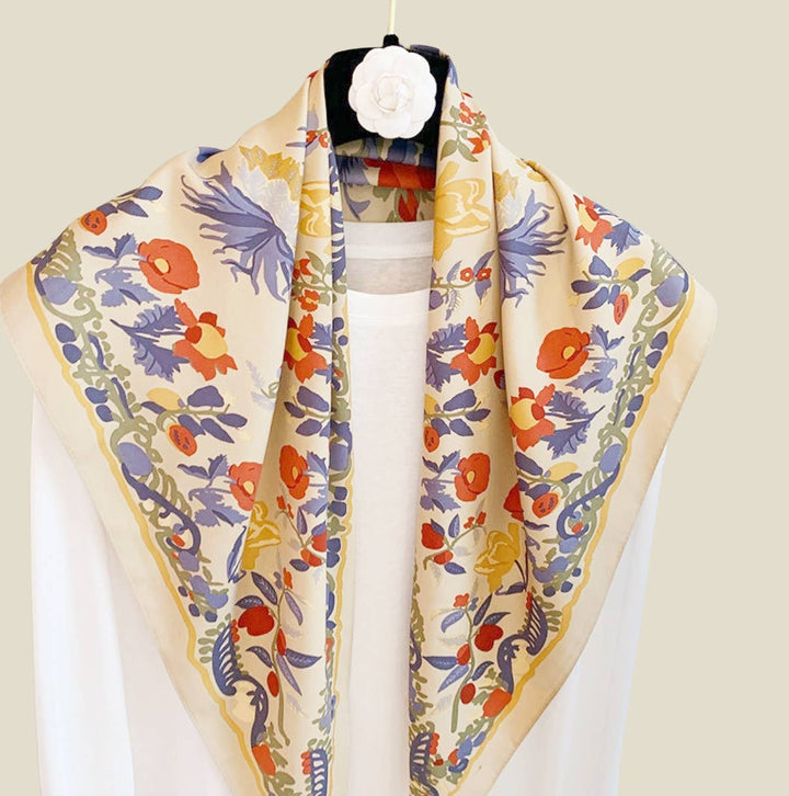 Printed Triangle Scarf – Bandana Style Wrap / Shawl